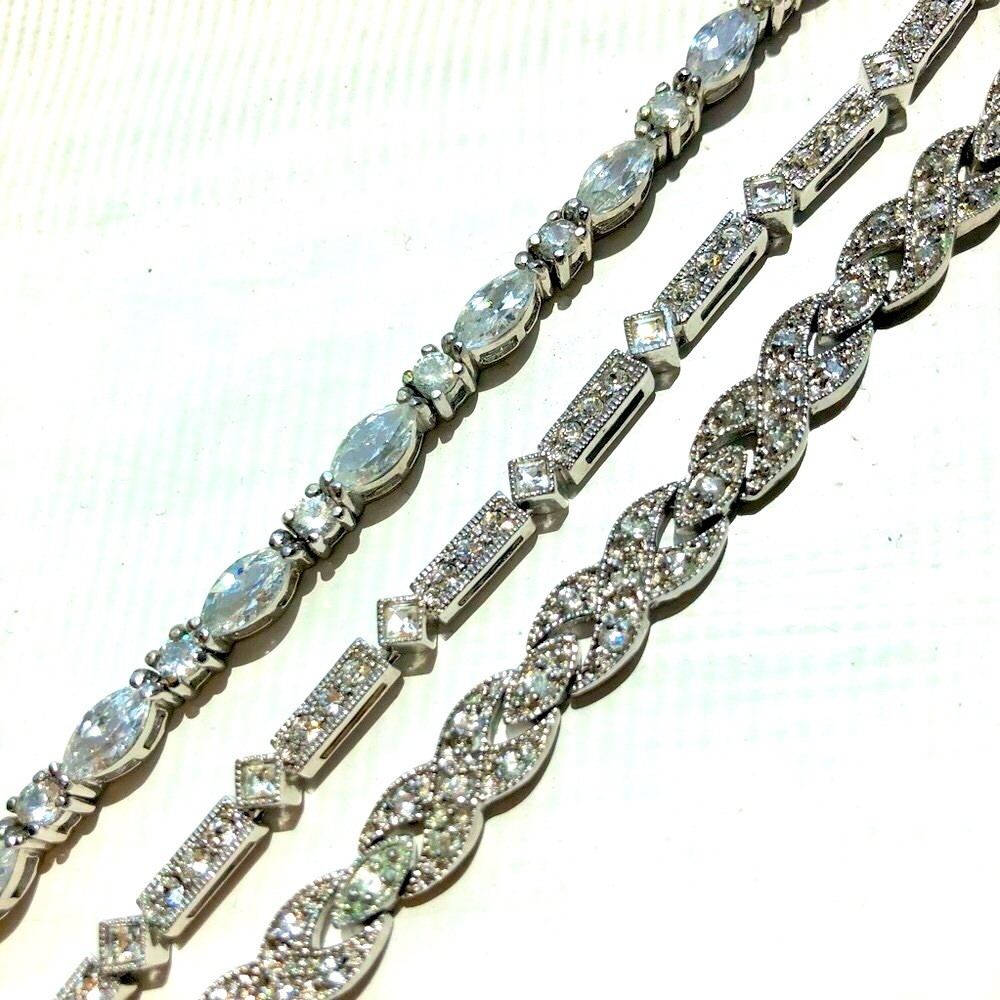 Trio of Crystal Bracelets